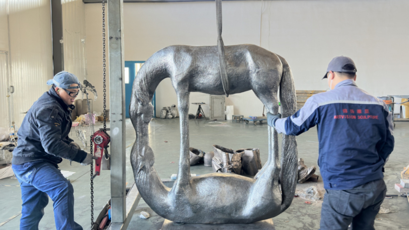 Scrap steel sculptures