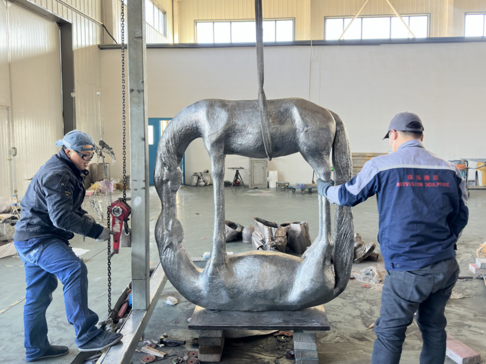 Scrap steel sculptures