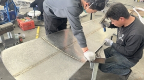 Skulptur aus Edelstahl