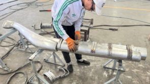 Skulptur aus Edelstahlmetall