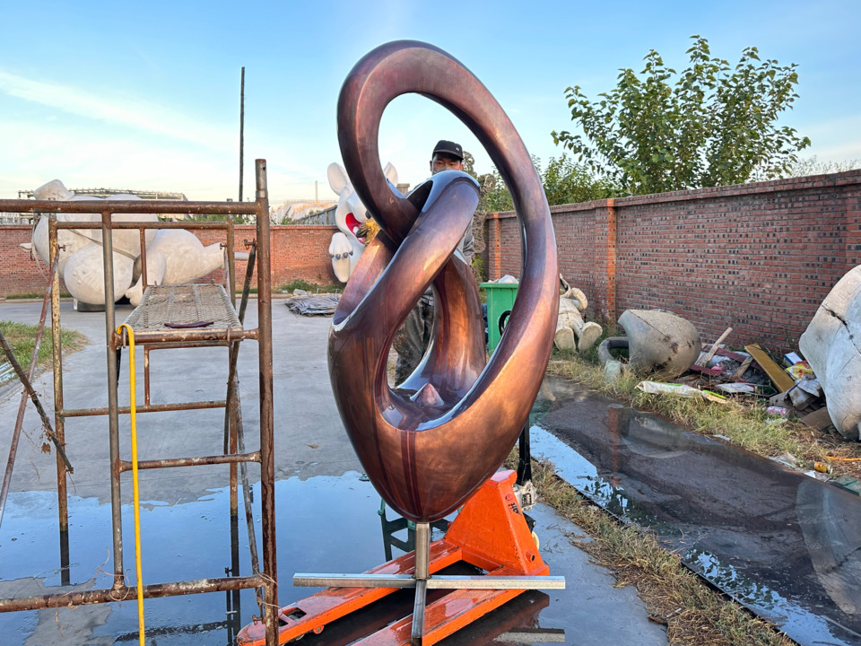 outdoor copper sculpture