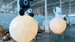 escultura personalizada de fibra de vidrio