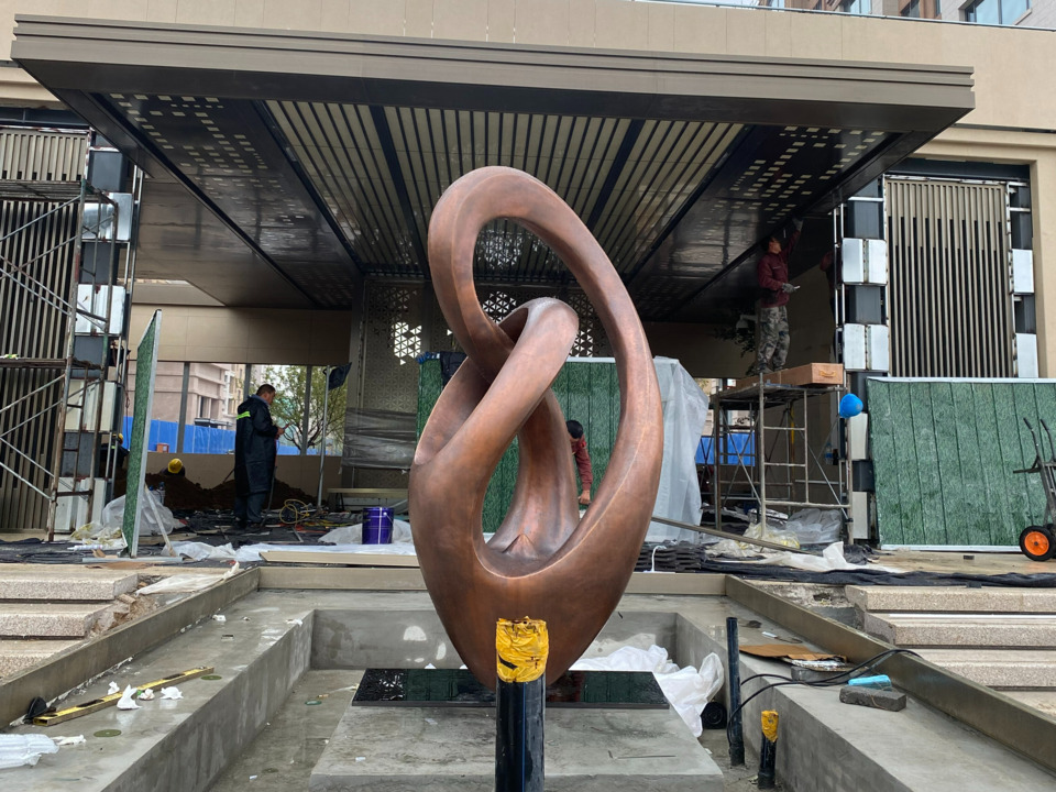large brass sculpture
