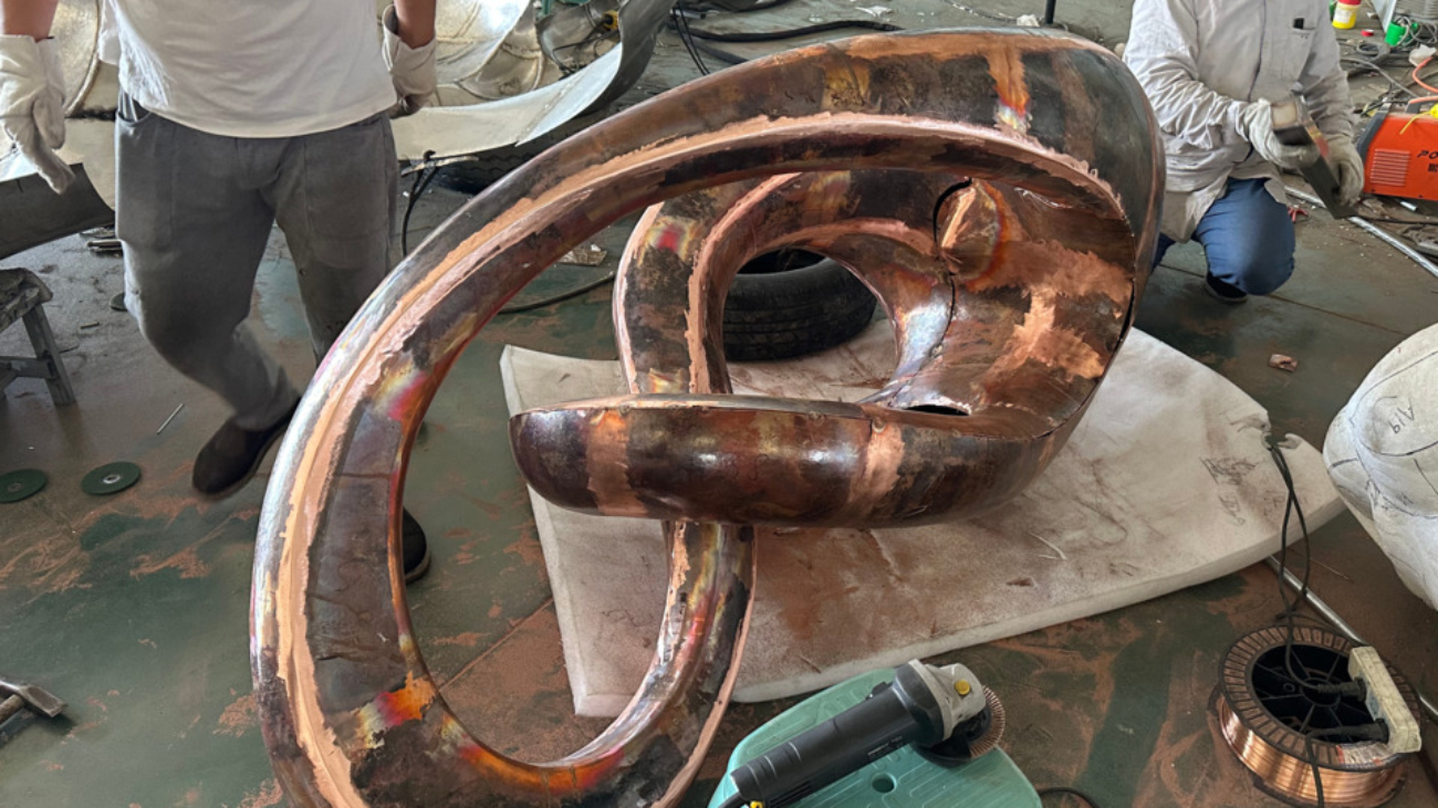 modern brass sculpture