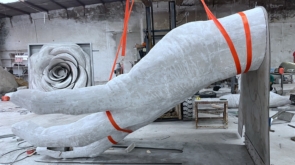 Escultura de fibra de vidrio