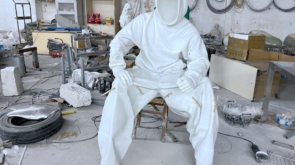 Escultura de fibra de vidrio